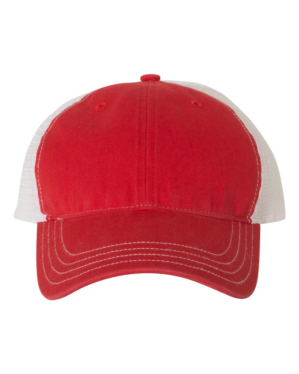 Richardson Garment-Washed Trucker Cap - 111 Red- White