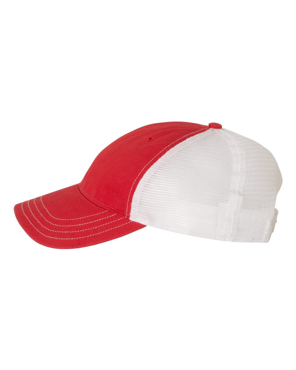 Richardson Garment-Washed Trucker Cap - 111 Red- White