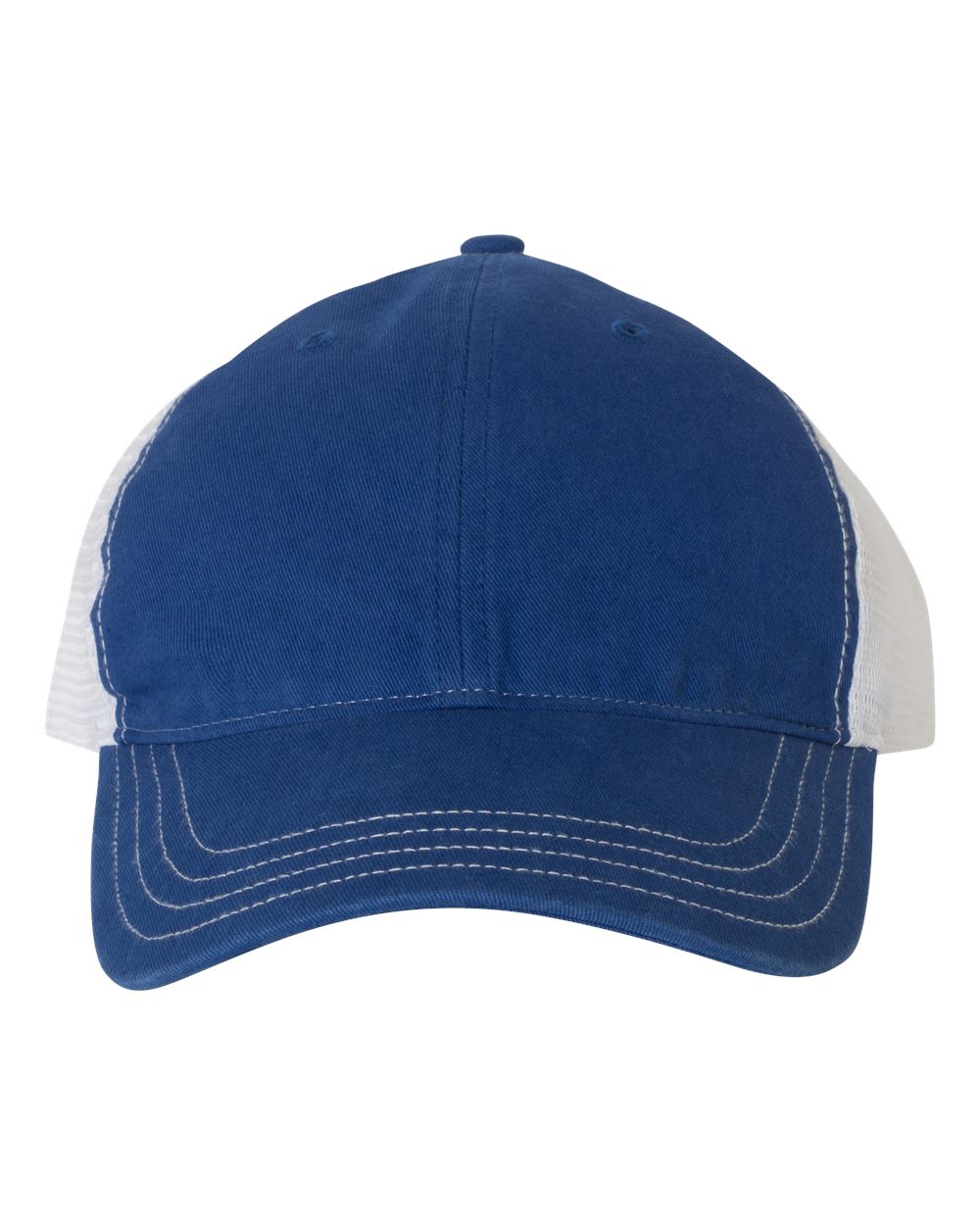 Richardson Garment-Washed Trucker Cap - 111 Royal- White