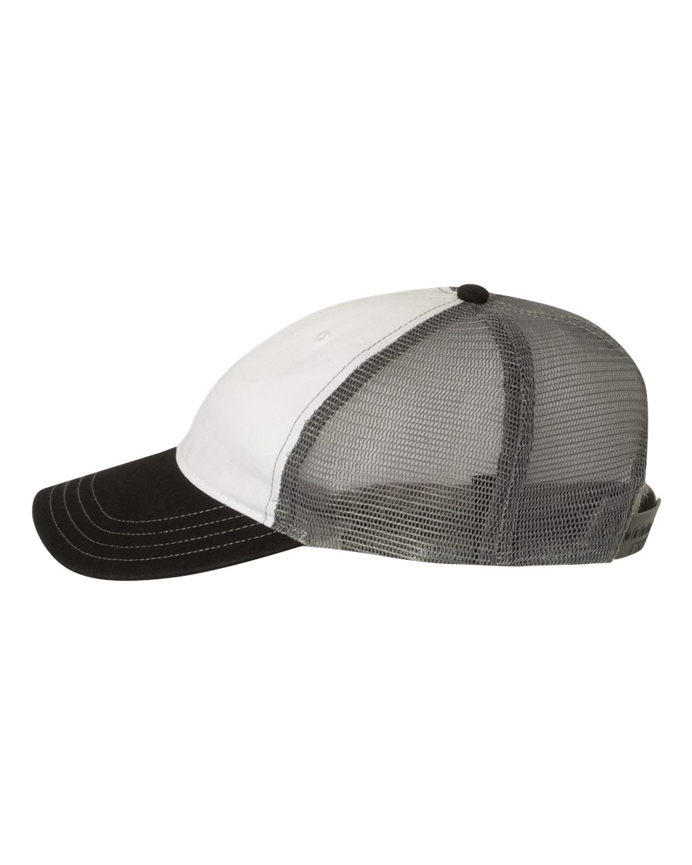 Richardson Garment-Washed Trucker Cap - 111 White- Charcoal- Black
