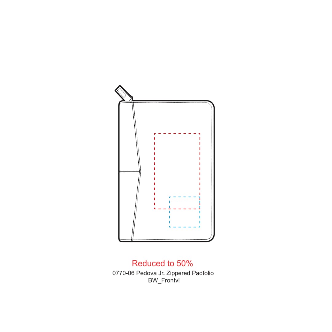 Pedova FSC&#174; Mix Pedova™ Jr. Zippered Padfolio - 0770-06 Black