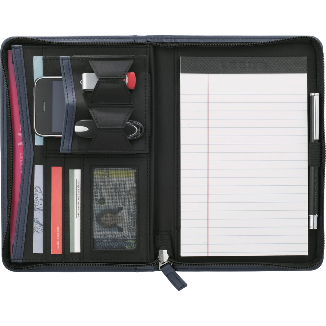 Pedova FSC&#174; Mix Pedova™ Jr. Zippered Padfolio - 0770-06 Blue