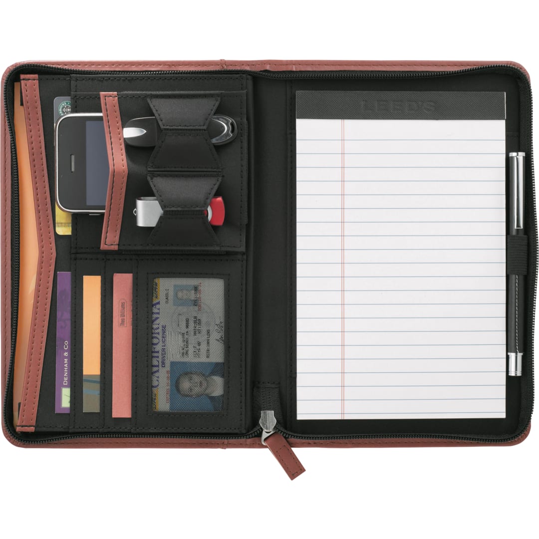 Pedova FSC&#174; Mix Pedova™ Jr. Zippered Padfolio - 0770-06 Red