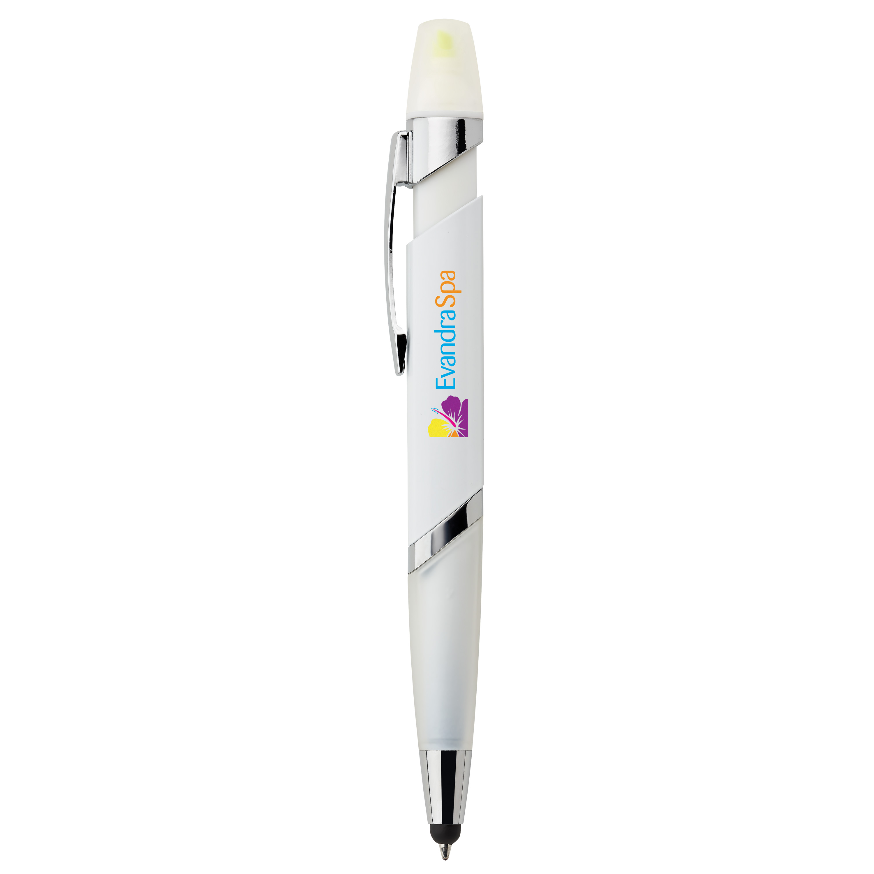 Spectorandco Cynthia 3-in-1 ballpoint pen/stylus/highlighter - I149 WHITE