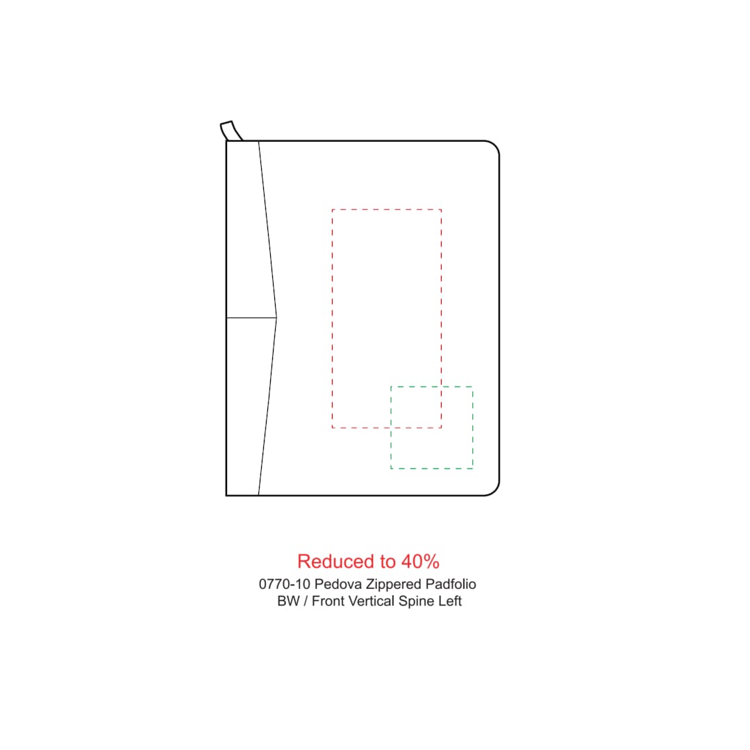 Pedova FSC® Mix Pedova™ Zippered UltraHyde Padfolio - 0770-10 Black