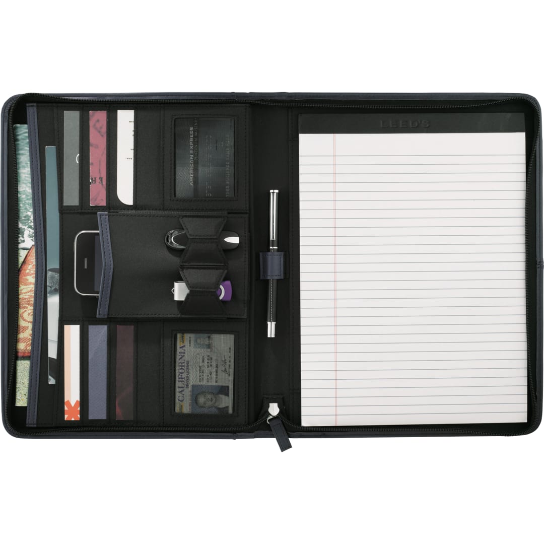 Pedova FSC® Mix Pedova™ Zippered UltraHyde Padfolio - 0770-10 Blue