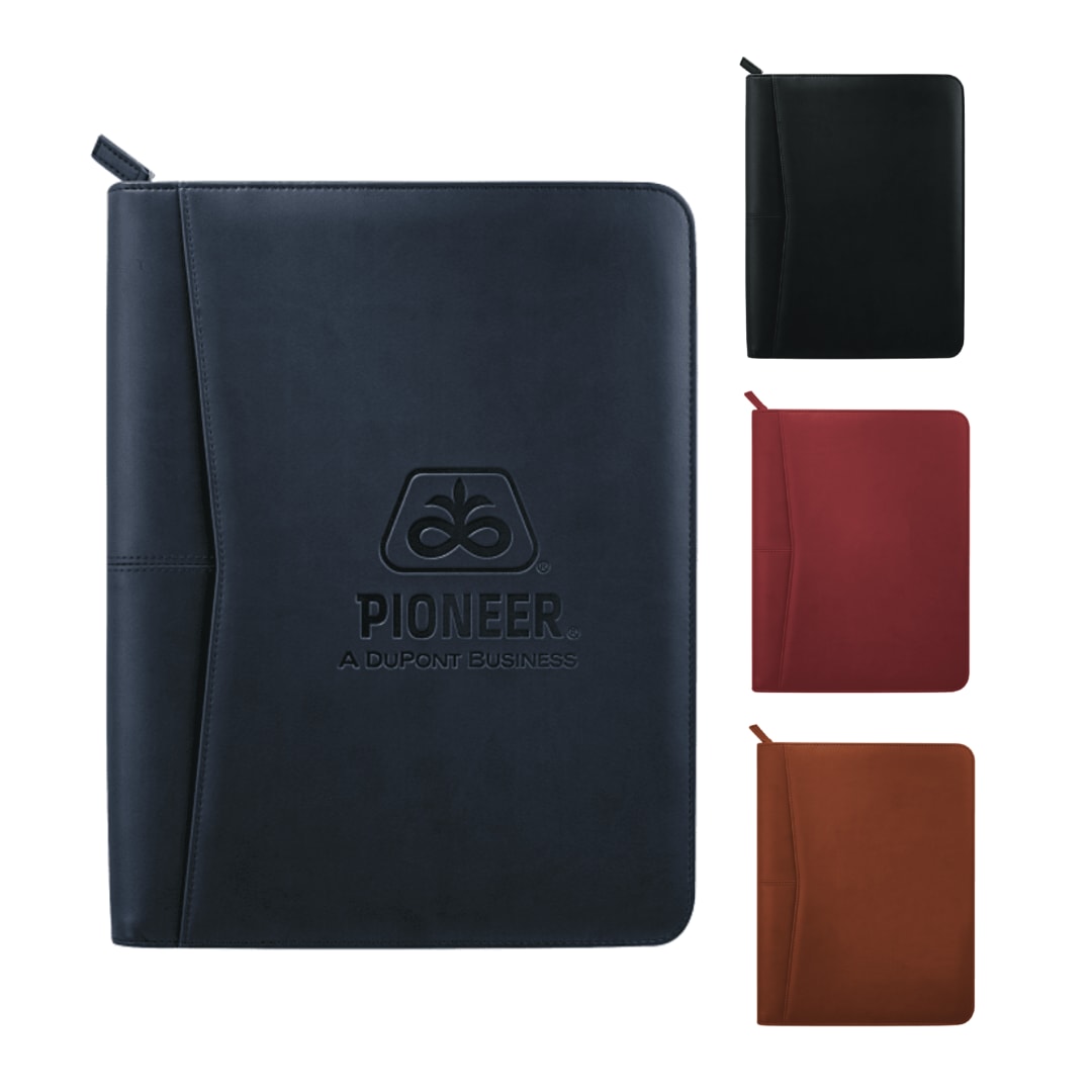 Pedova FSC® Mix Pedova™ Zippered UltraHyde Padfolio - 0770-10 Blue