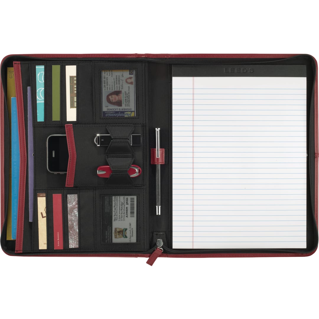 Pedova FSC® Mix Pedova™ Zippered UltraHyde Padfolio - 0770-10 Red