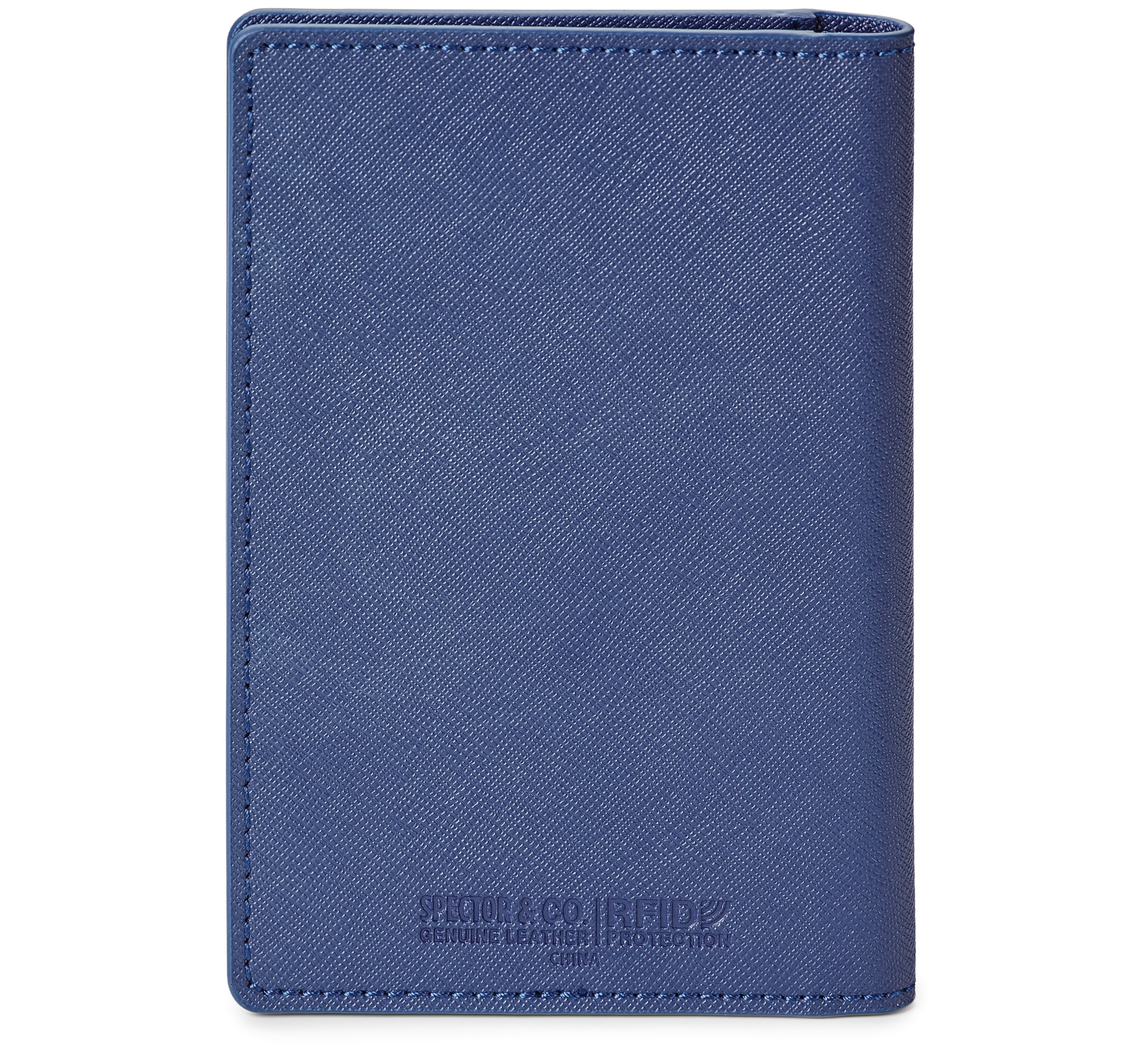 Spectorandco Genuine leather rfid booklet/ passport holder - ST147 BLUE