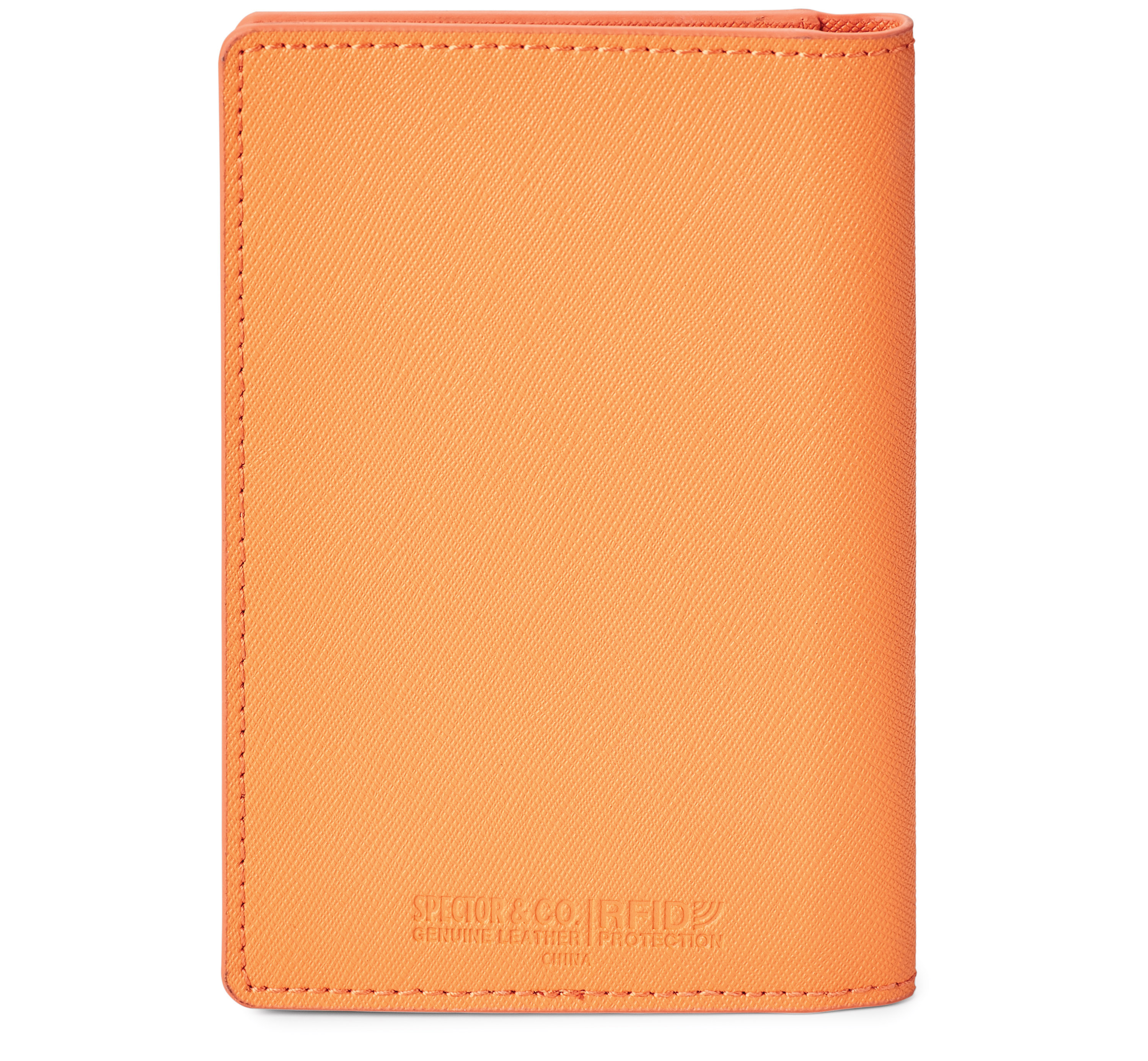 Spectorandco Genuine leather rfid booklet/ passport holder - ST147 ORANGE