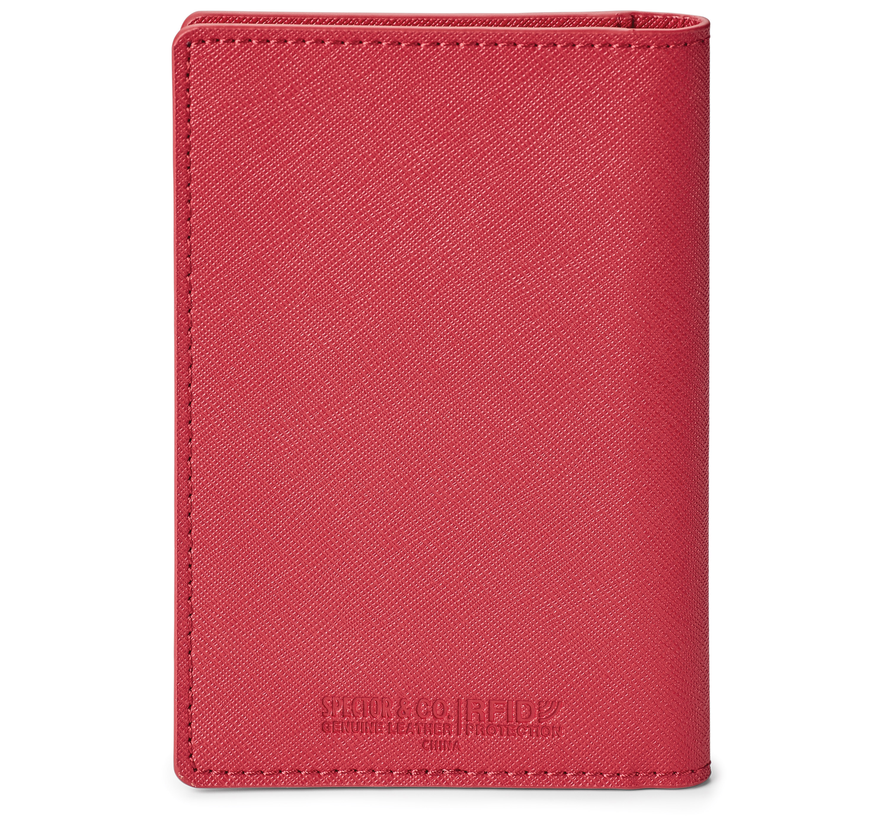 Spectorandco Genuine leather rfid booklet/ passport holder - ST147 RED