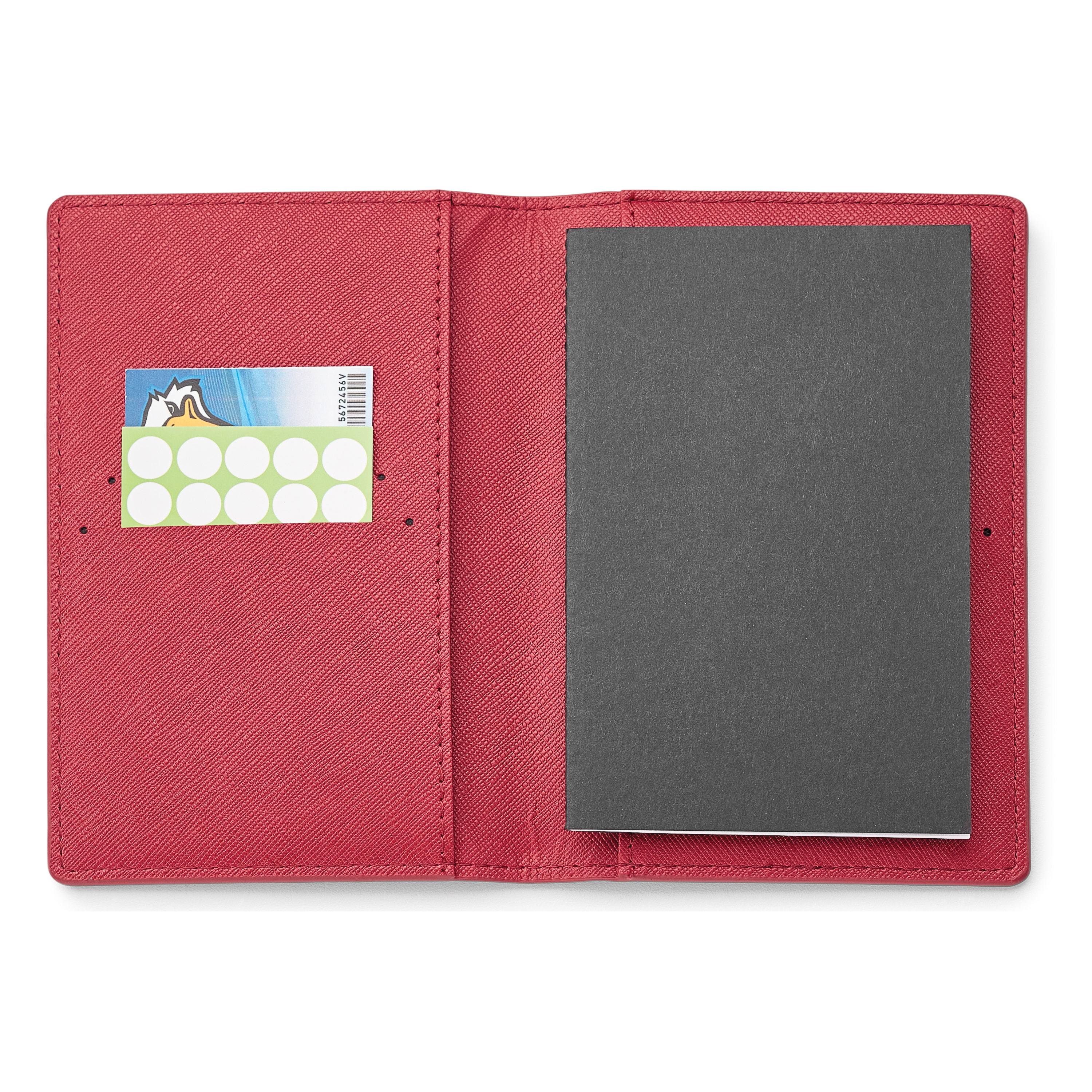 Spectorandco Genuine leather rfid booklet/ passport holder - ST147 RED