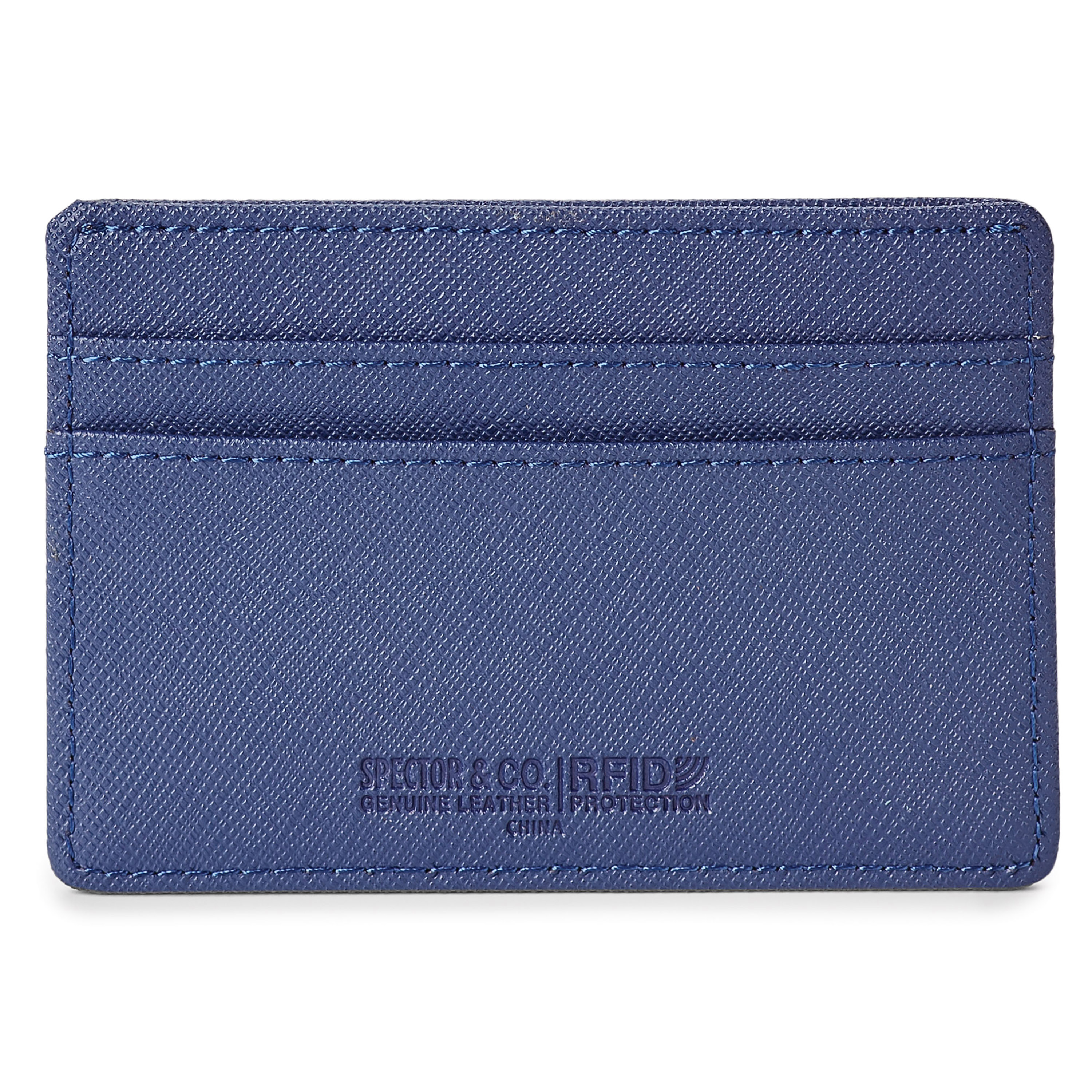 Spectorandco Genuine leather rfid card holder - ST148 BLUE