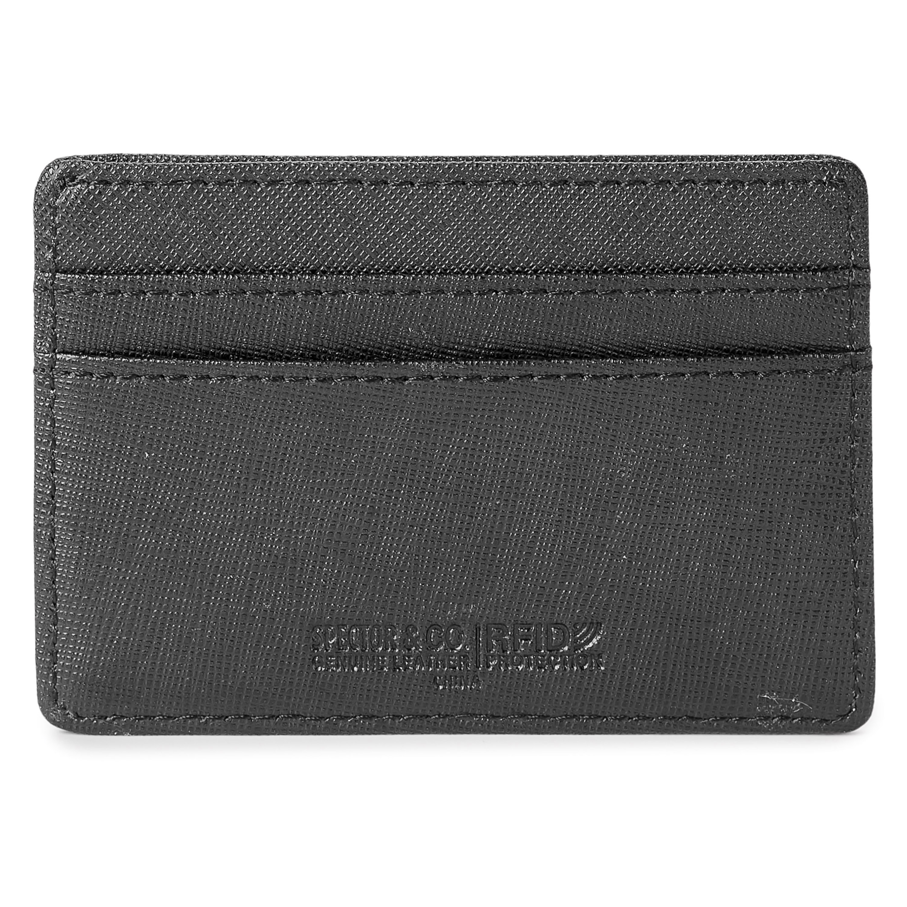 Spectorandco Genuine leather rfid card holder - ST148 BLACK