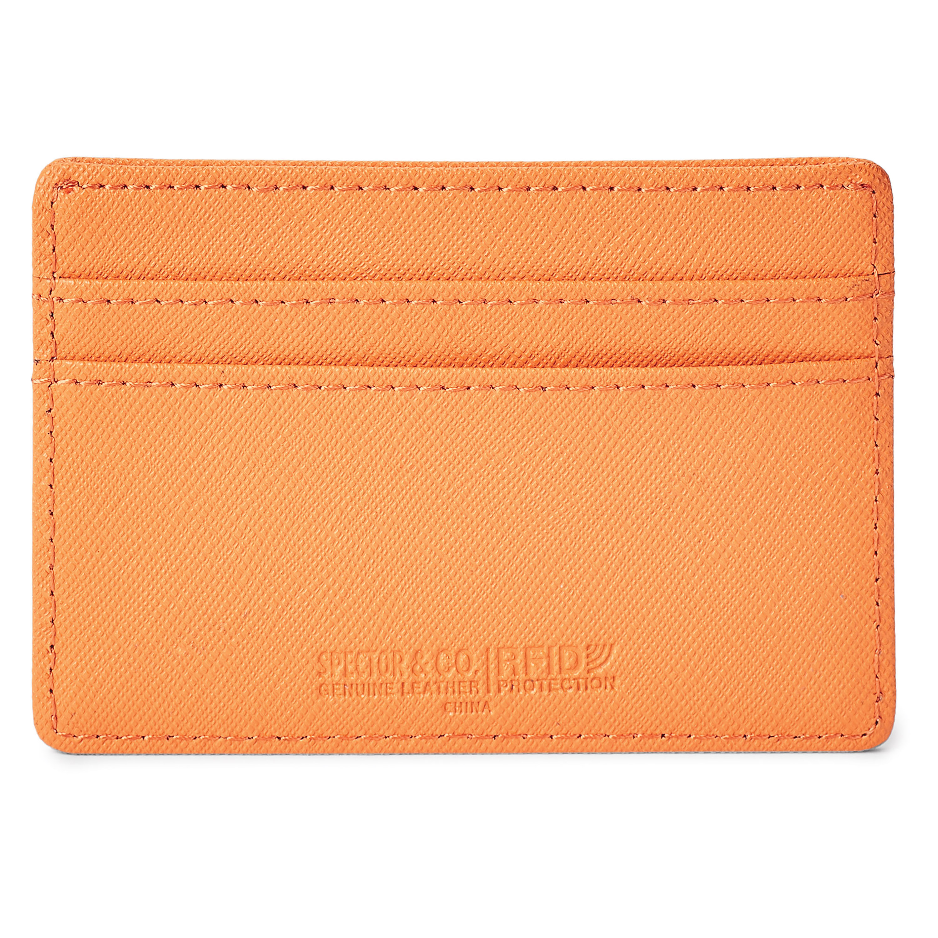 Spectorandco Toscano genuine leather rfid<br> card holder - ST148 ORANGE