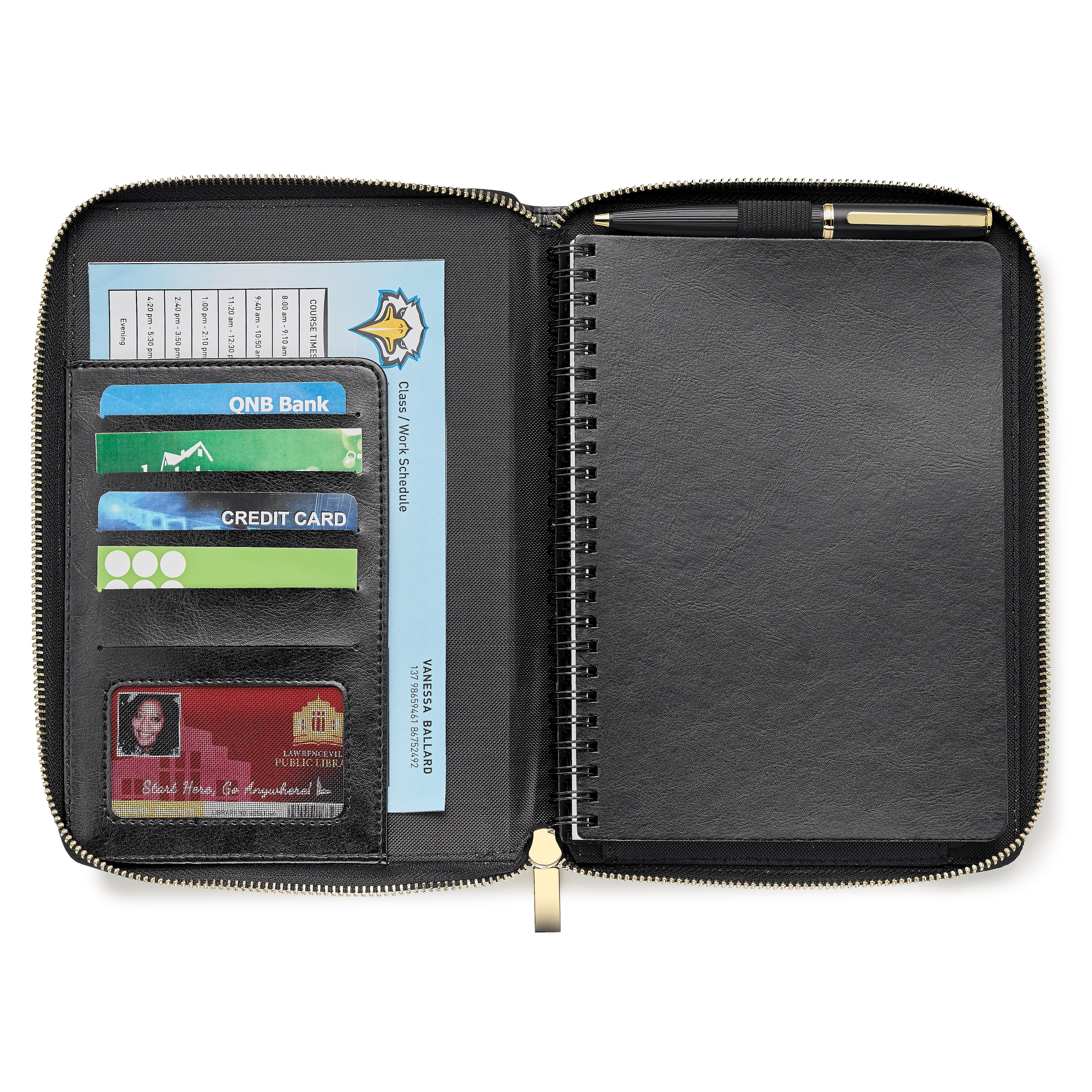 Spectorandco Fabrizio zip rfid portfolio - ST3356 BLACK
