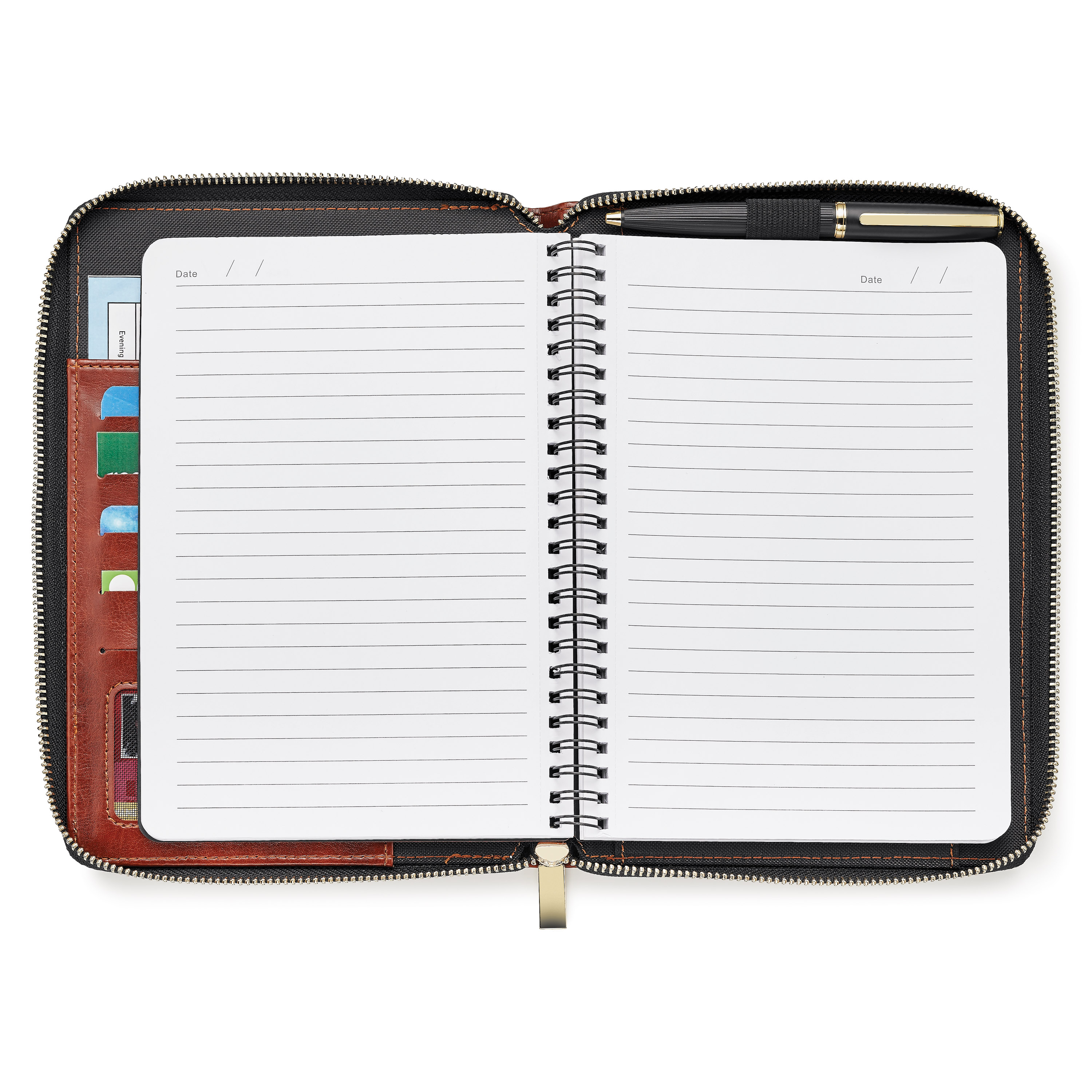 Spectorandco Fabrizio zip rfid portfolio - ST3356 BROWN