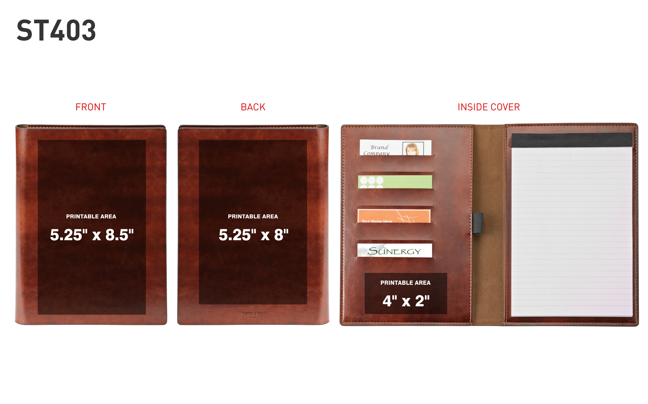 Spectorandco Fabrizio padfolio & refillable notepad - ST403 