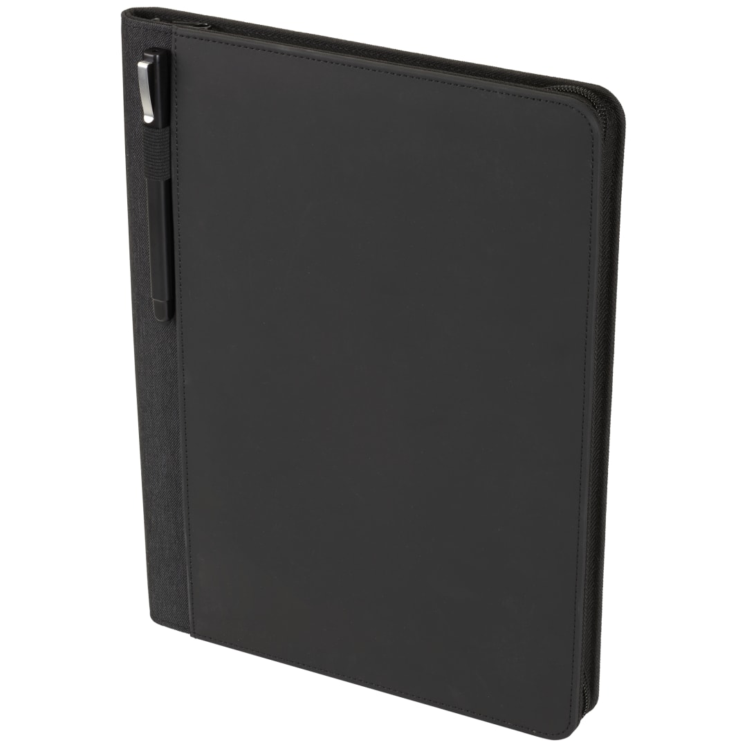 FSC&#174; Mix Vienna Heathered Zippered Padfolio - 0911-01 Gray