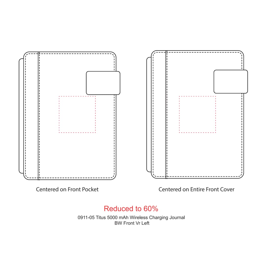 FSC&#174; Mix Titus 5000 mAh Wireless Charging Journal - 0911-05 Gray