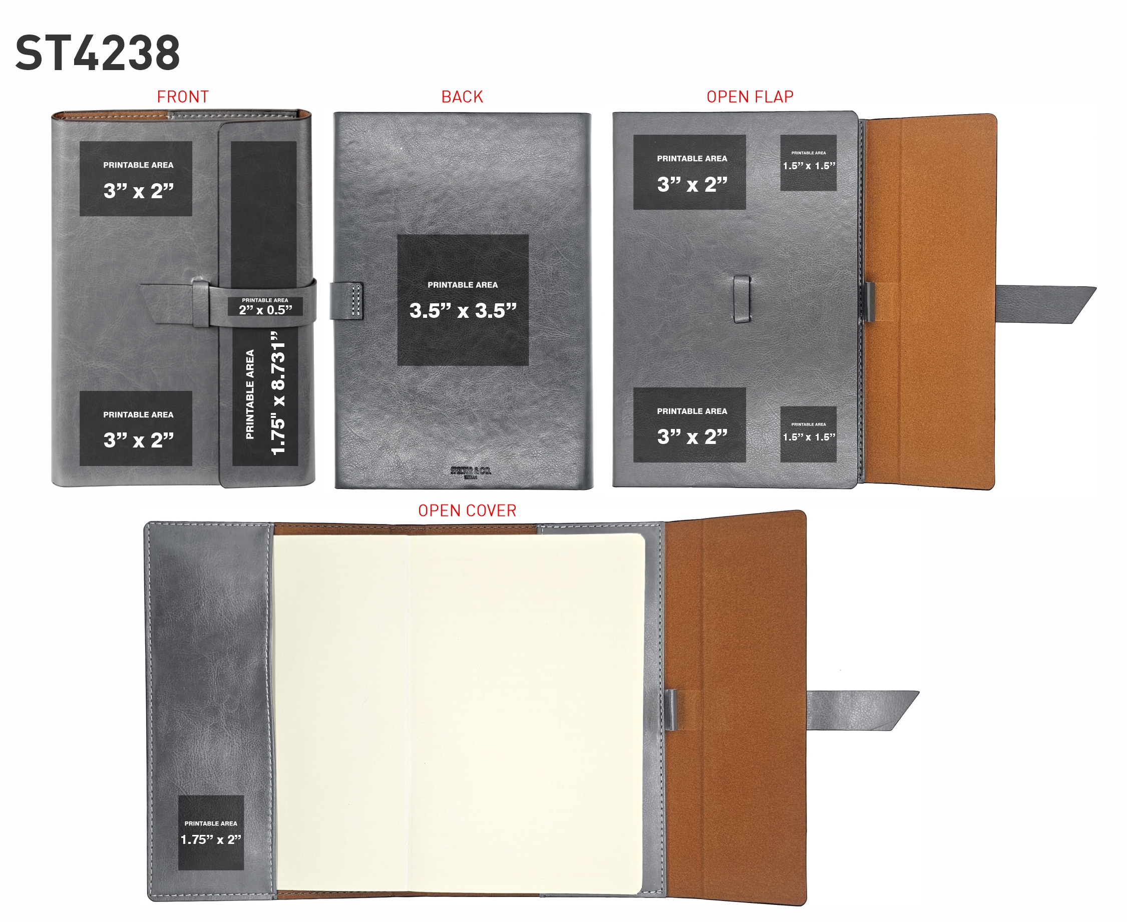 Spectorandco Fabrizio refillable junior portfolio - ST4238 