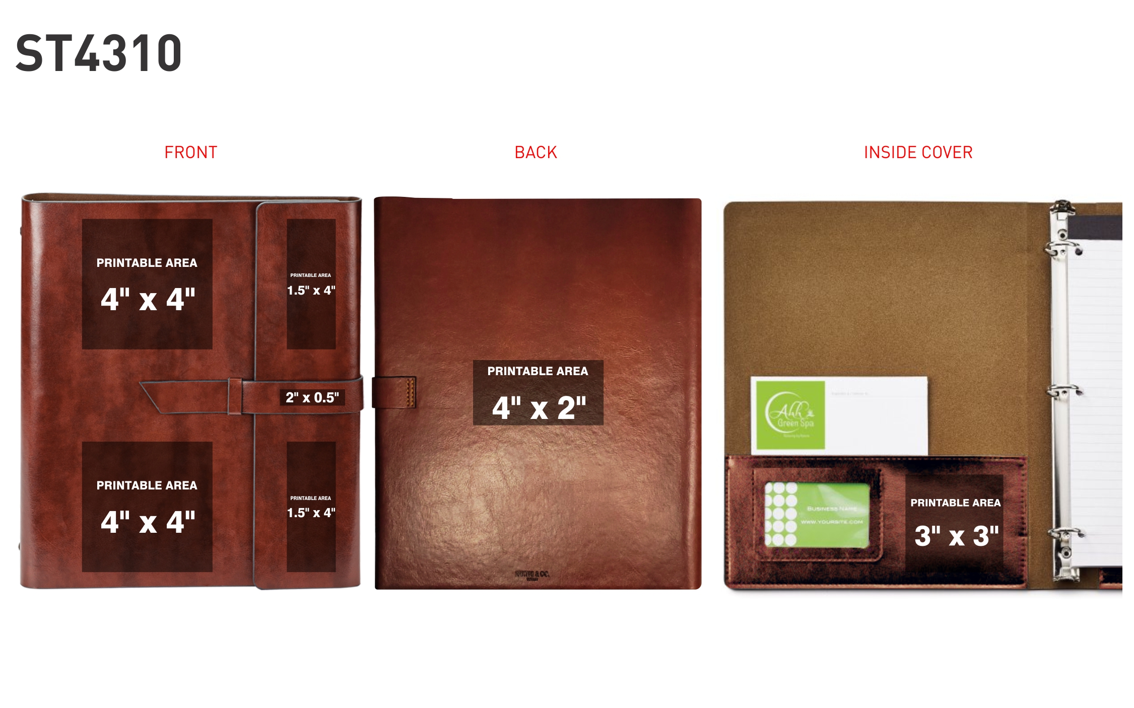 Spectorandco Fabrizio refillable portfolio/3-ring binder - ST4310 