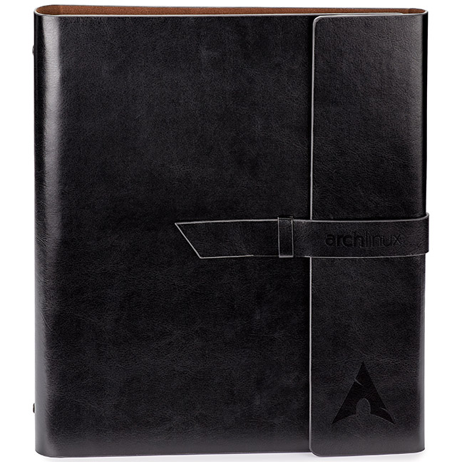 Spectorandco Fabrizio refillable portfolio/3-ring binder - ST4310 BLACK
