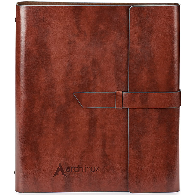 Spectorandco Fabrizio refillable portfolio/3-ring binder - ST4310 BROWN