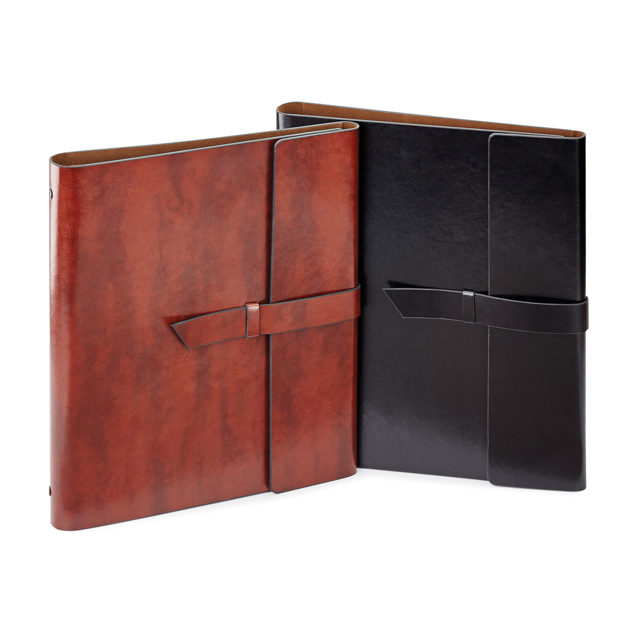 Spectorandco Fabrizio refillable portfolio/3-ring binder - ST4310 BLACK