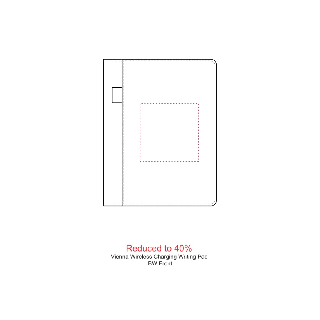 10" x 12.5" Vienna Wireless Charging Writing Pad - 0911-07 Black