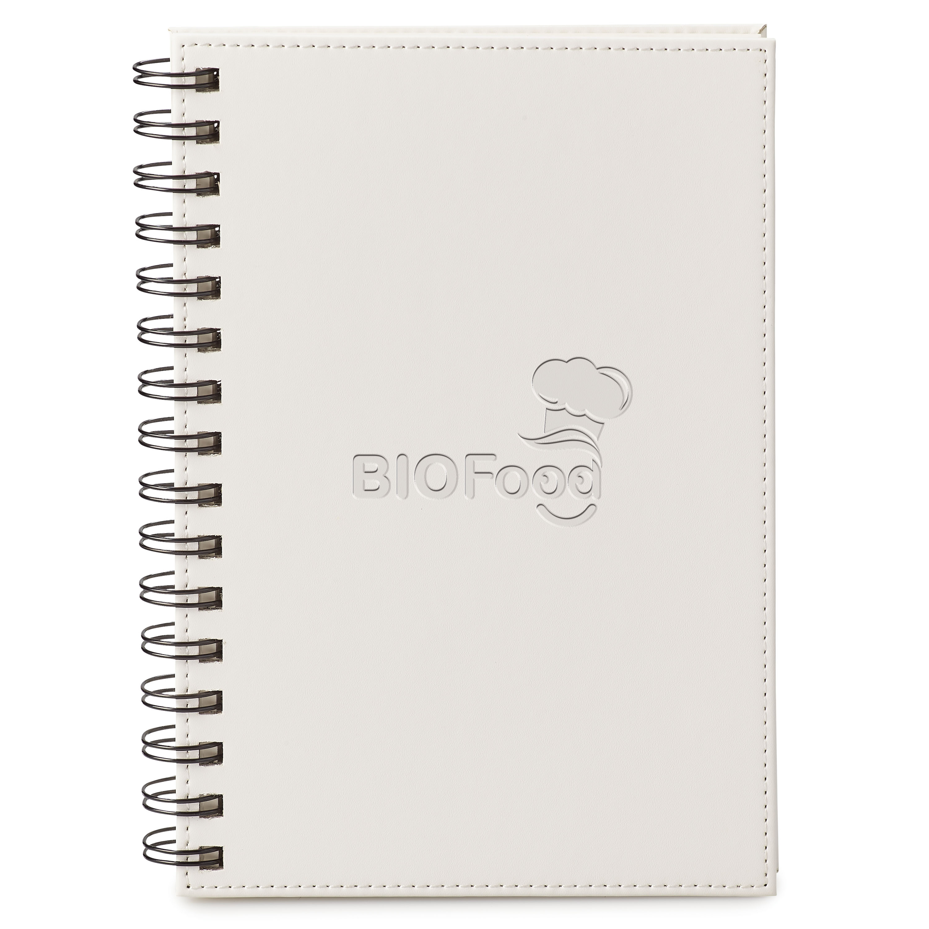 Spectorandco Neoskin<sup>®</sup> hard cover spiral journal - ST446 WHITE