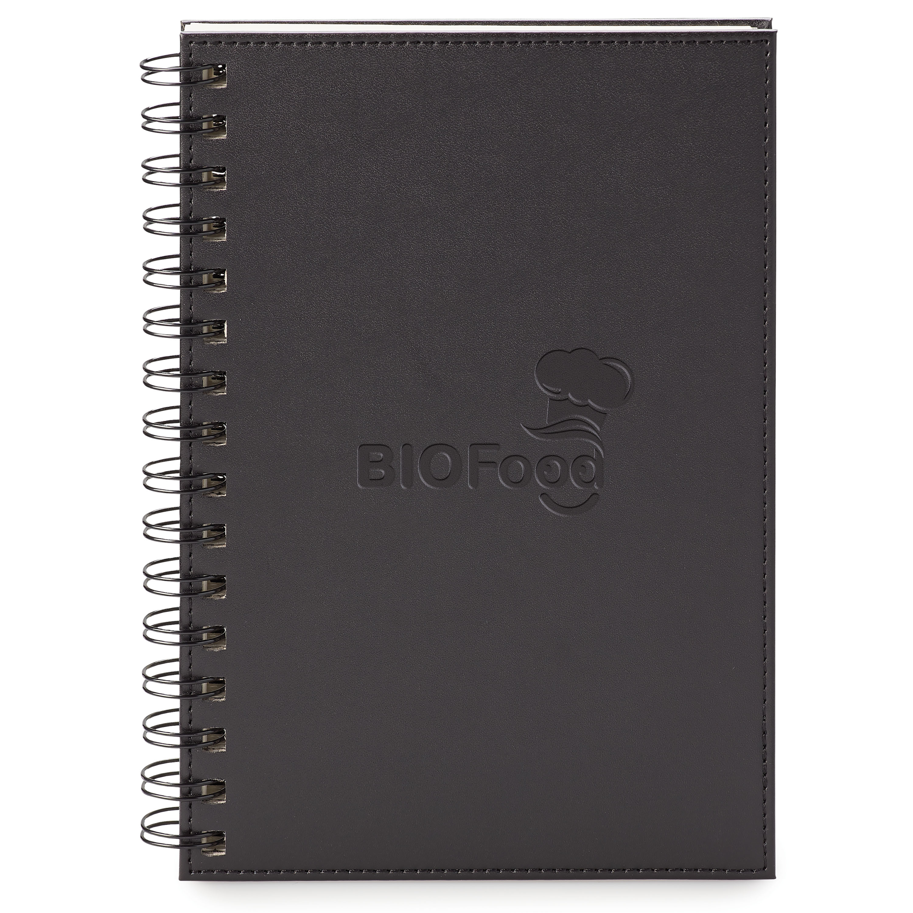 Spectorandco Neoskin<sup>®</sup> hard cover spiral journal - ST446 BLACK