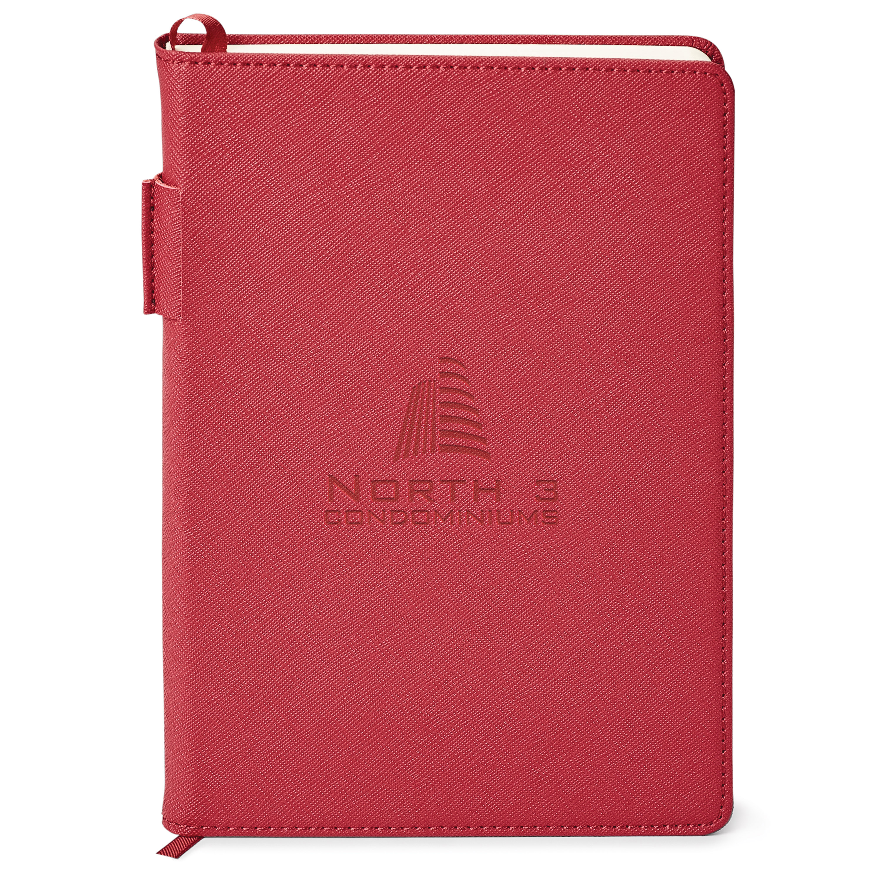Spectorandco Genuine leather non-refillable journal - ST4660 RED