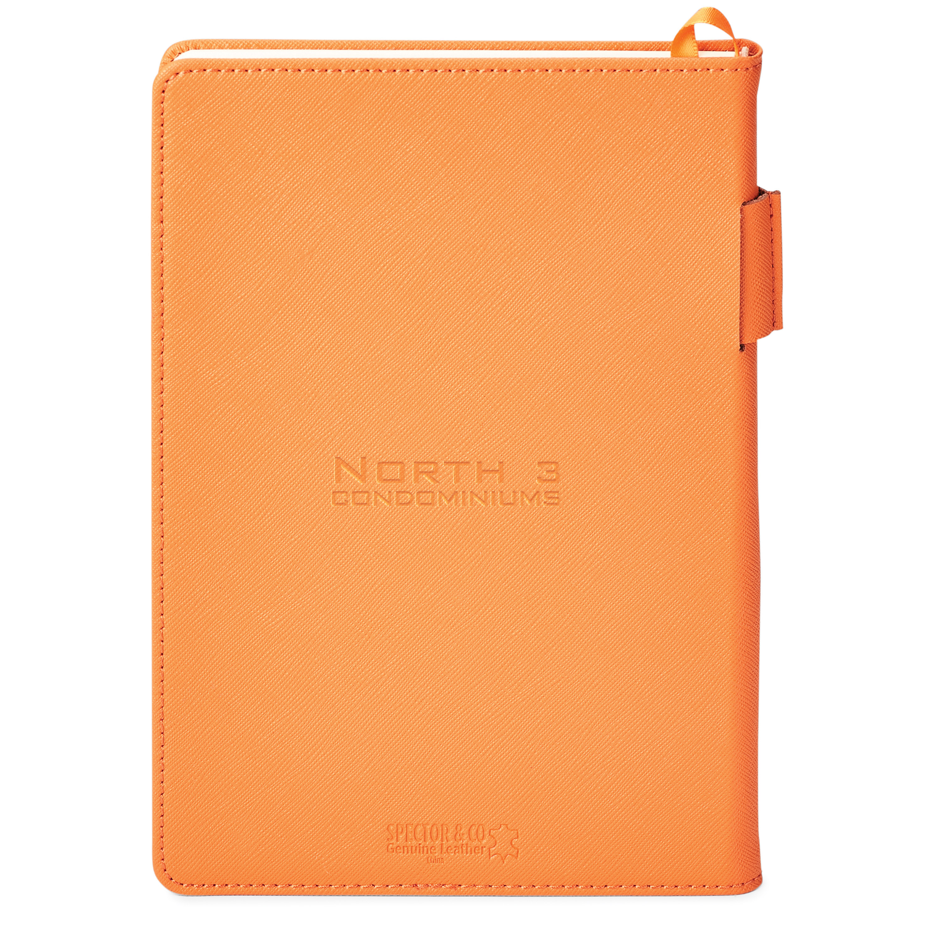 Spectorandco Genuine leather non-refillable journal - ST4660 ORANGE