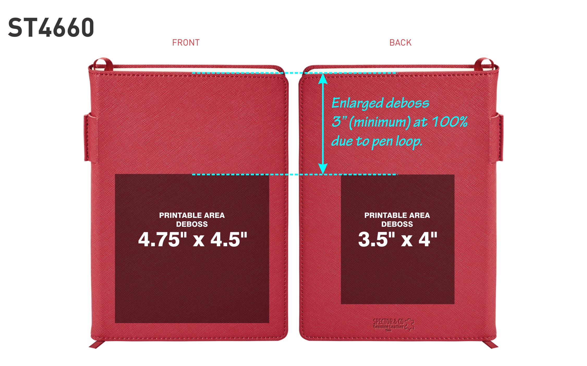 Spectorandco Genuine leather non-refillable journal - ST4660 
