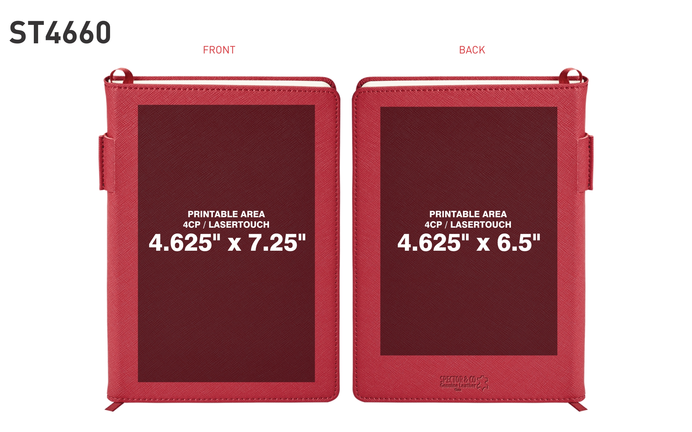 Spectorandco Genuine leather non-refillable journal - ST4660 