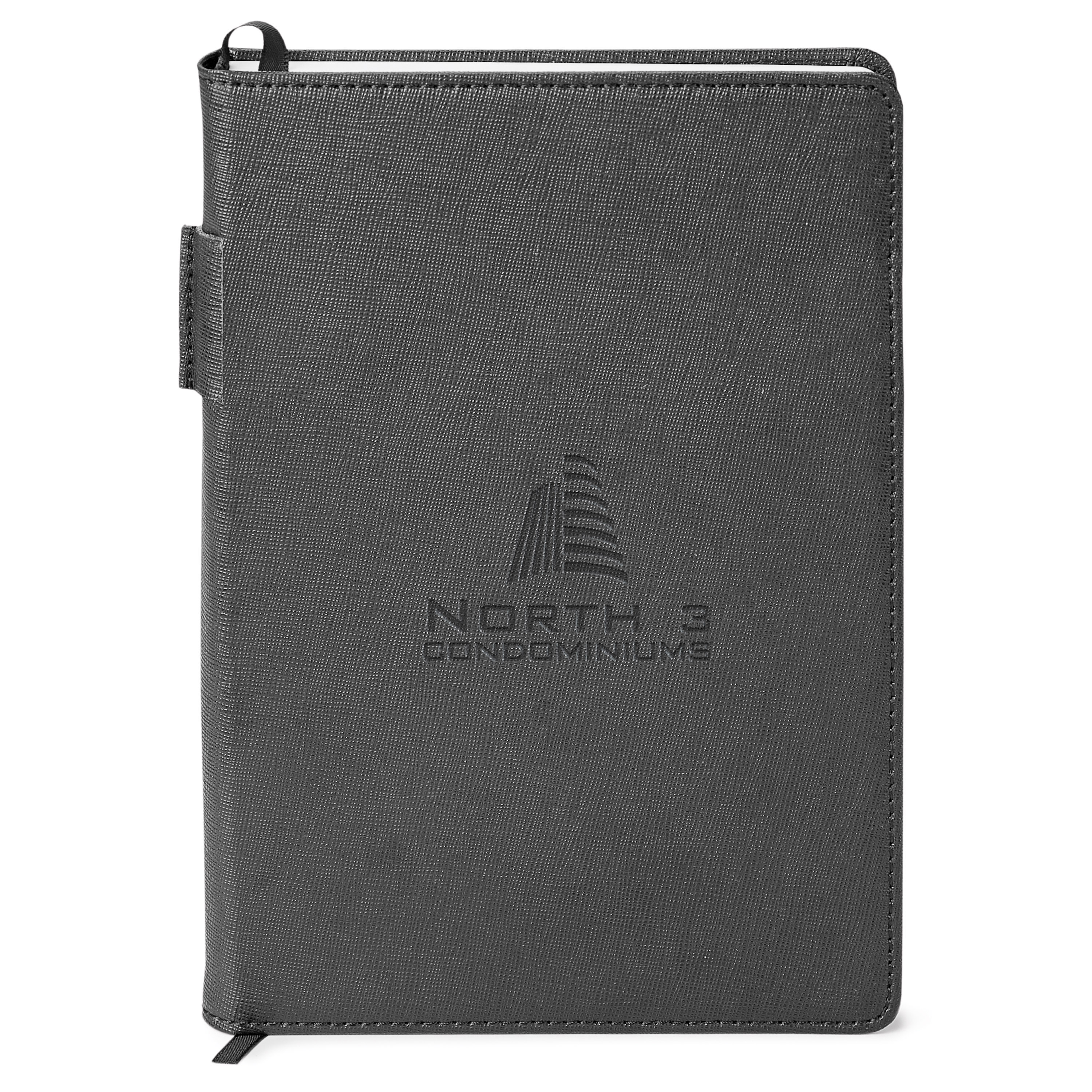 Spectorandco Genuine leather non-refillable journal - ST4660 BLACK