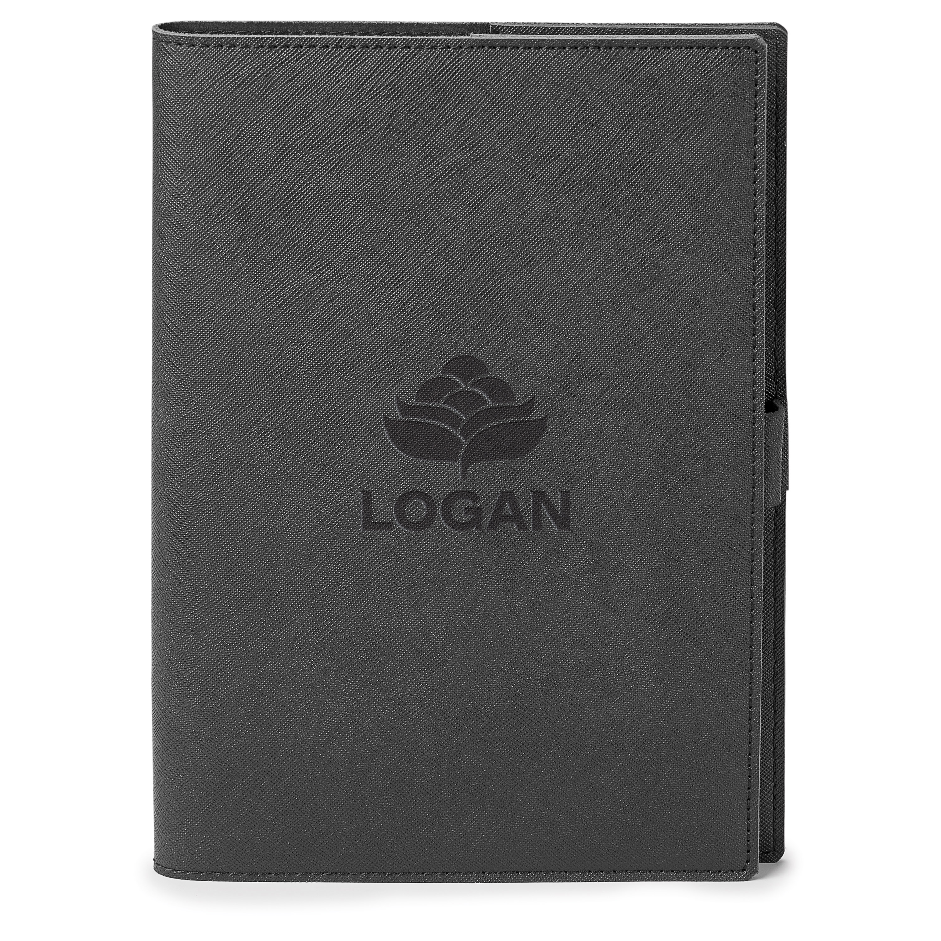Spectorandco Genuine leather refillable journal - ST4670 BLACK