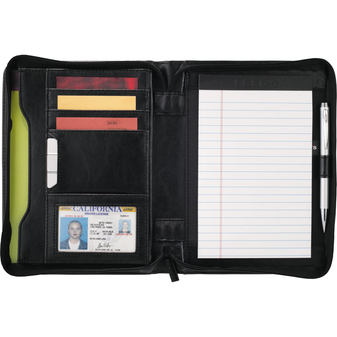 FSC&#174; Mix Renaissance Jr. Zippered Padfolio - 1000-06 Black