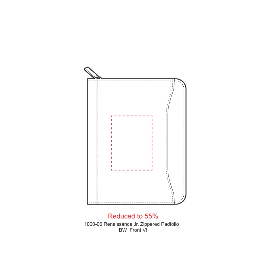 FSC&#174; Mix Renaissance Jr. Zippered Padfolio - 1000-06 Black