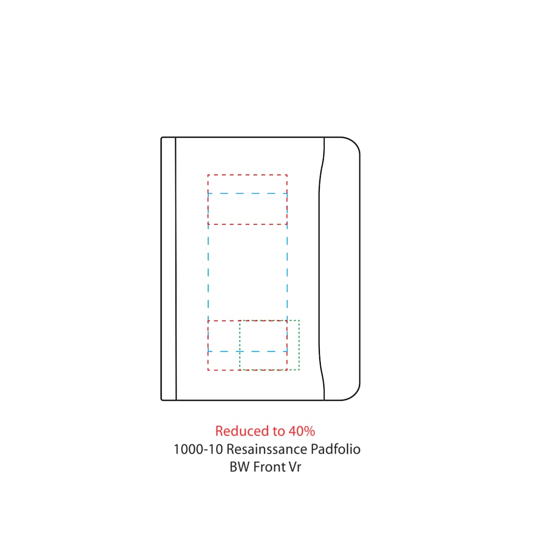 FSC&#174; Mix Renaissance Zippered Padfolio - 1000-10 Black