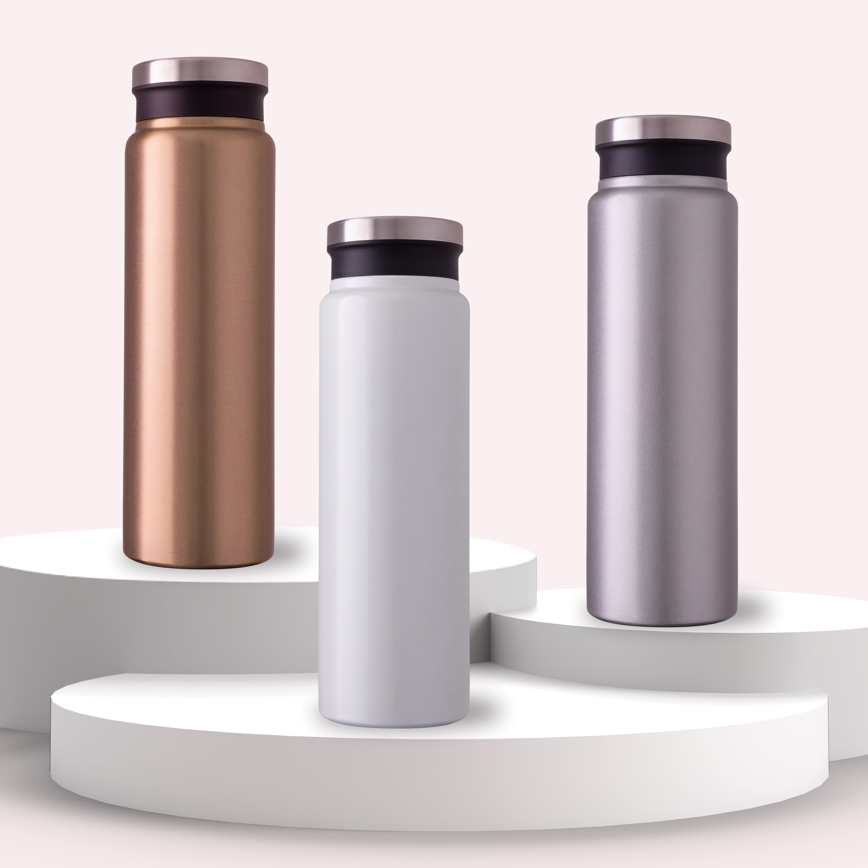 Spectorandco Trend setter metallic 600 ml / 20 oz stainless steel bottle - DW305 