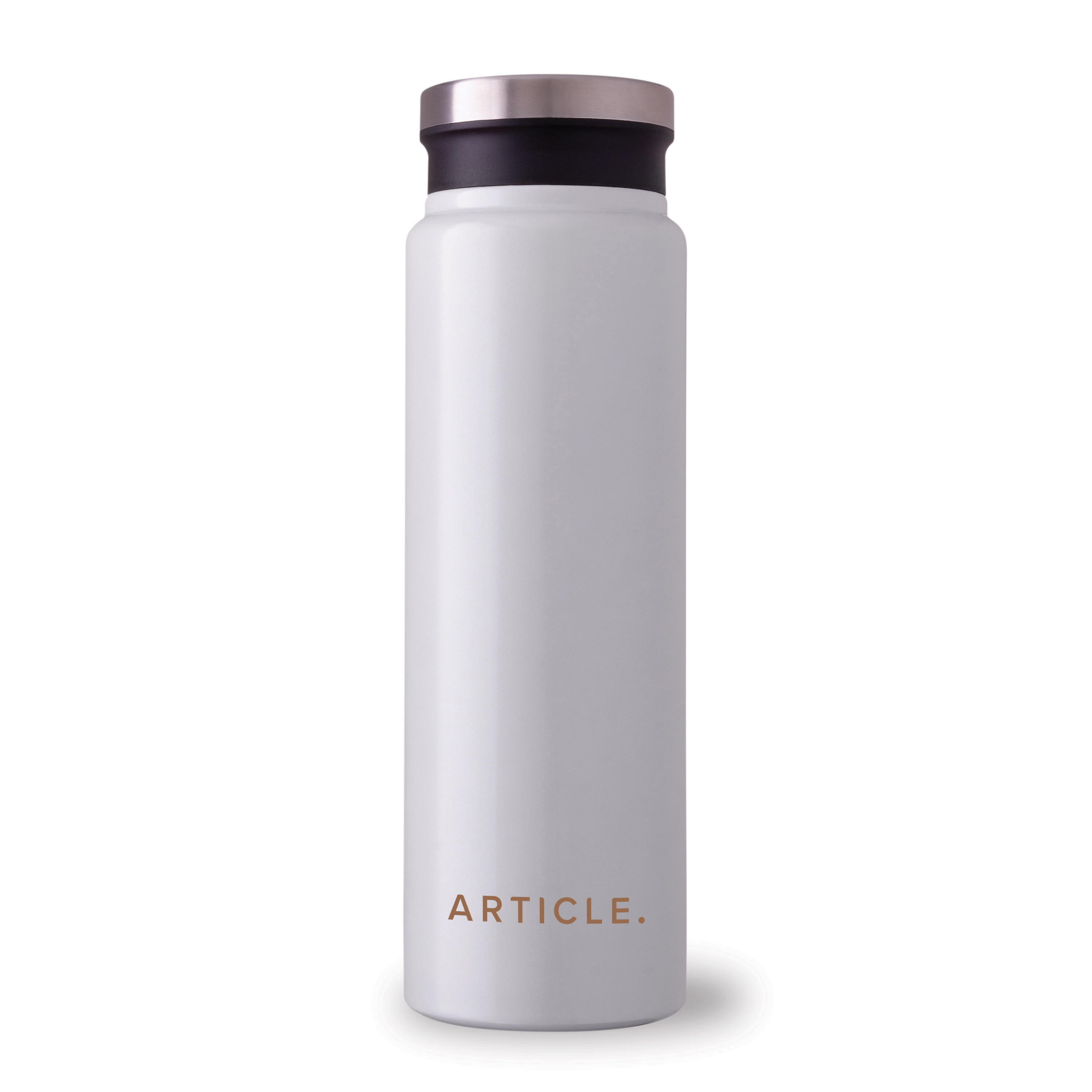 Spectorandco Trend setter metallic 600 ml / 20 oz stainless steel bottle - DW305 WHITE PEARL