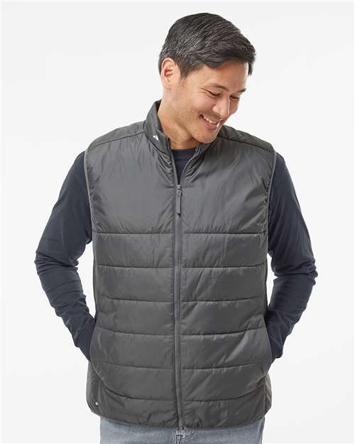 Adidas Men's Puffer Full-Zip Vest - A572 Grey Five