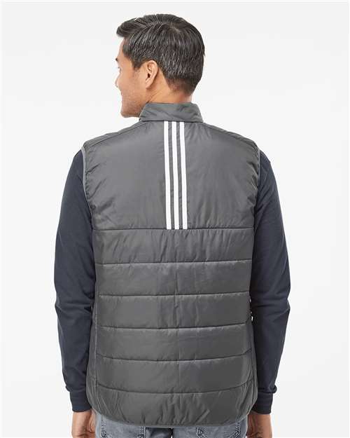 Adidas Men's Puffer Full-Zip Vest - A572 Grey Five