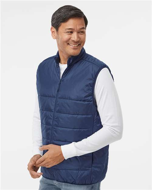 Adidas Men's Puffer Full-Zip Vest - A572 Team Navy Blue