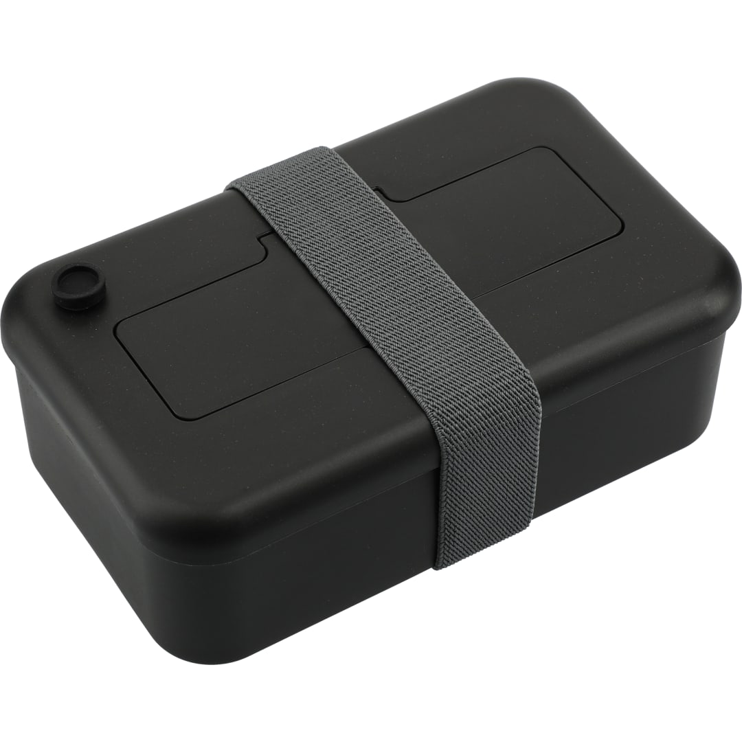 Bamboo Fiber Lunch Box with Utensils - 1022-14 Black