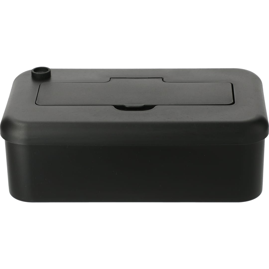 Bamboo Fiber Lunch Box with Utensils - 1022-14 Black