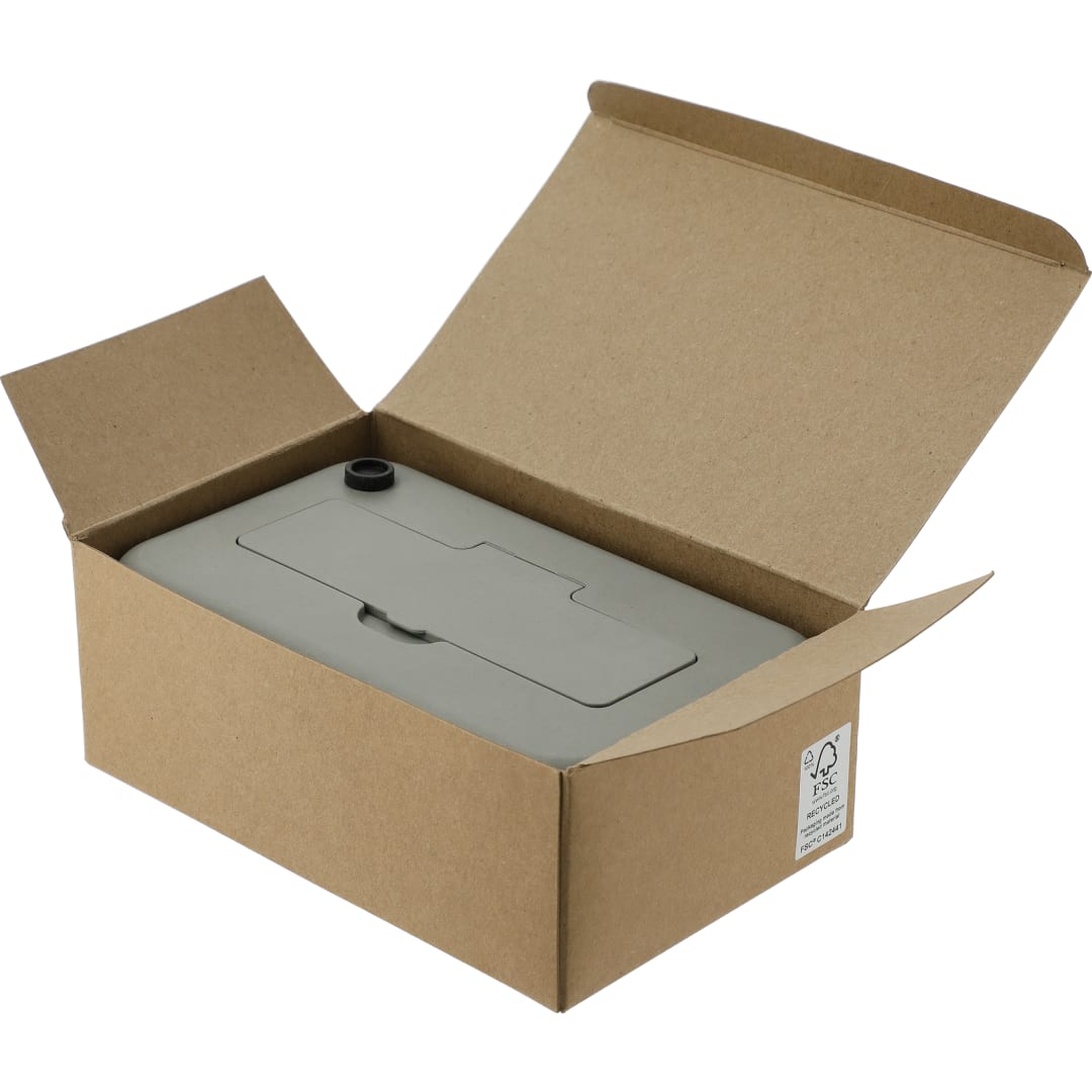 Bamboo Fiber Lunch Box with Utensils - 1022-14 Gray