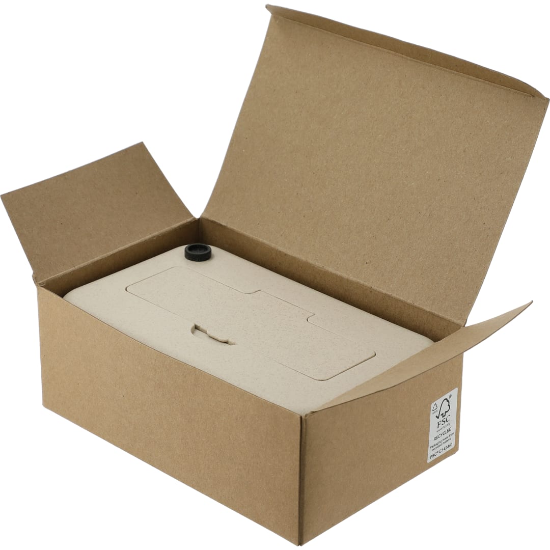 Bamboo Fiber Lunch Box with Utensils - 1022-14 Tan